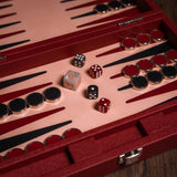 Deluxe Folding Leatherette Backgammon Case