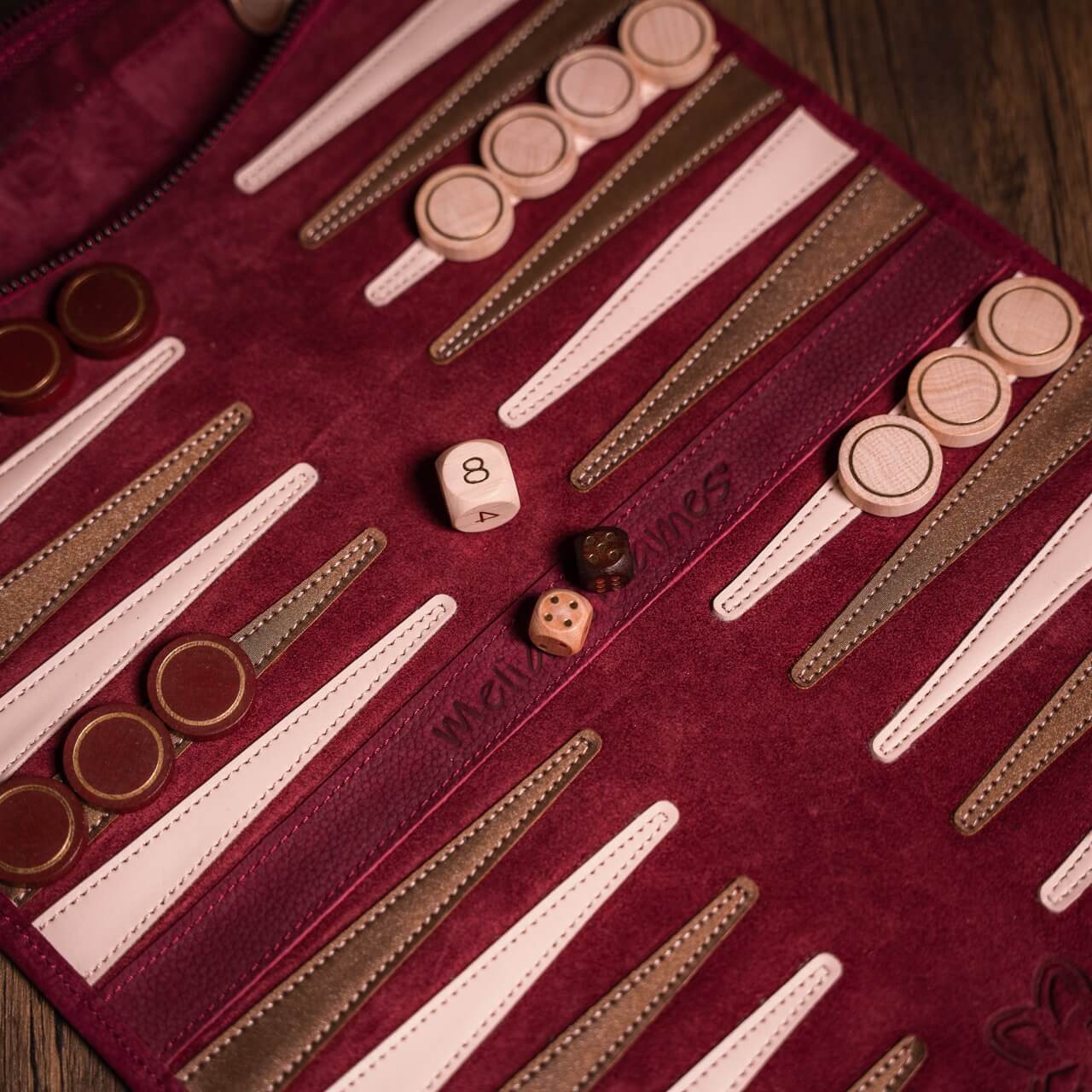 Roll-Up Nubuck Backgammon Set