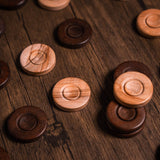 Olive Wood Backgammon Checkers