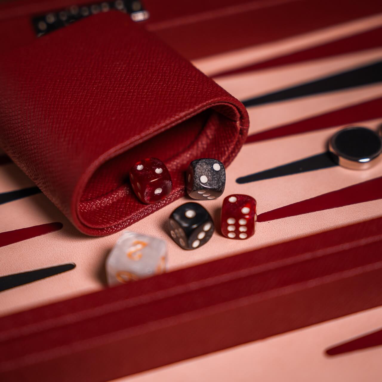 Deluxe Folding Leatherette Backgammon Case
