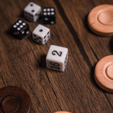 Olive Wood Backgammon Checkers