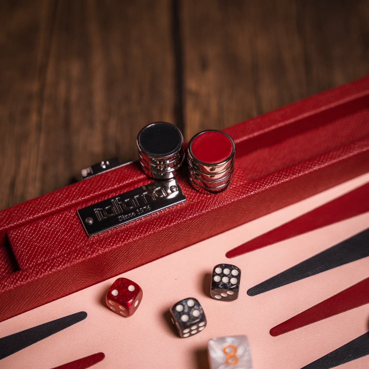 Deluxe Folding Leatherette Backgammon Case