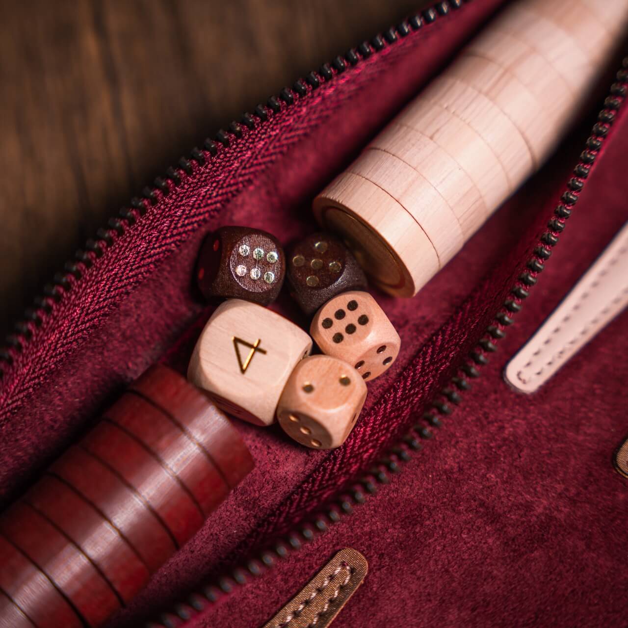 Roll-Up Nubuck Backgammon Set