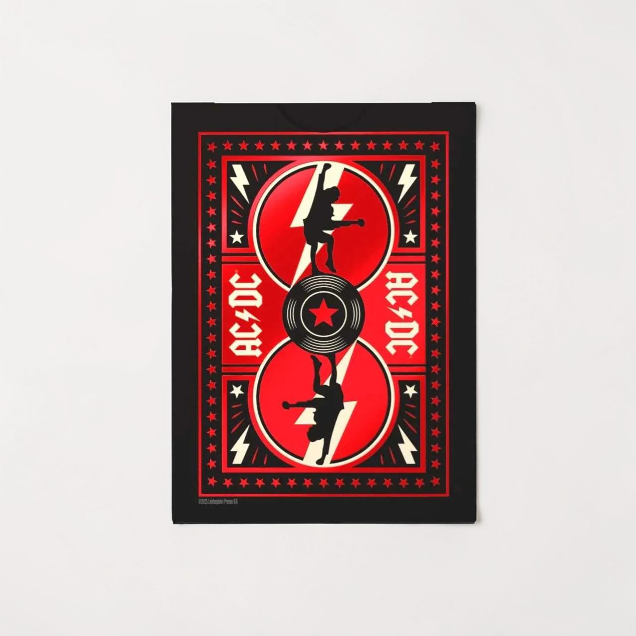 ACDC black red playing cards