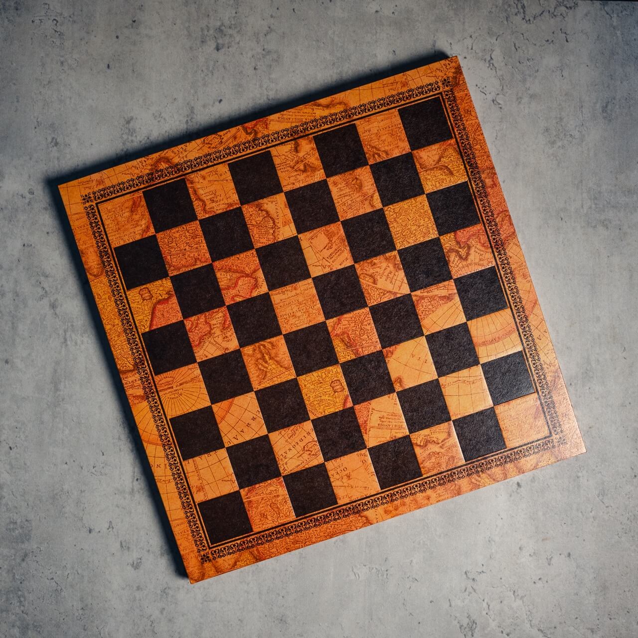 Ancient Map Chess Board