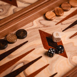 Olive Burl Backgammon Set