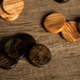 Olive Wood Backgammon Pieces