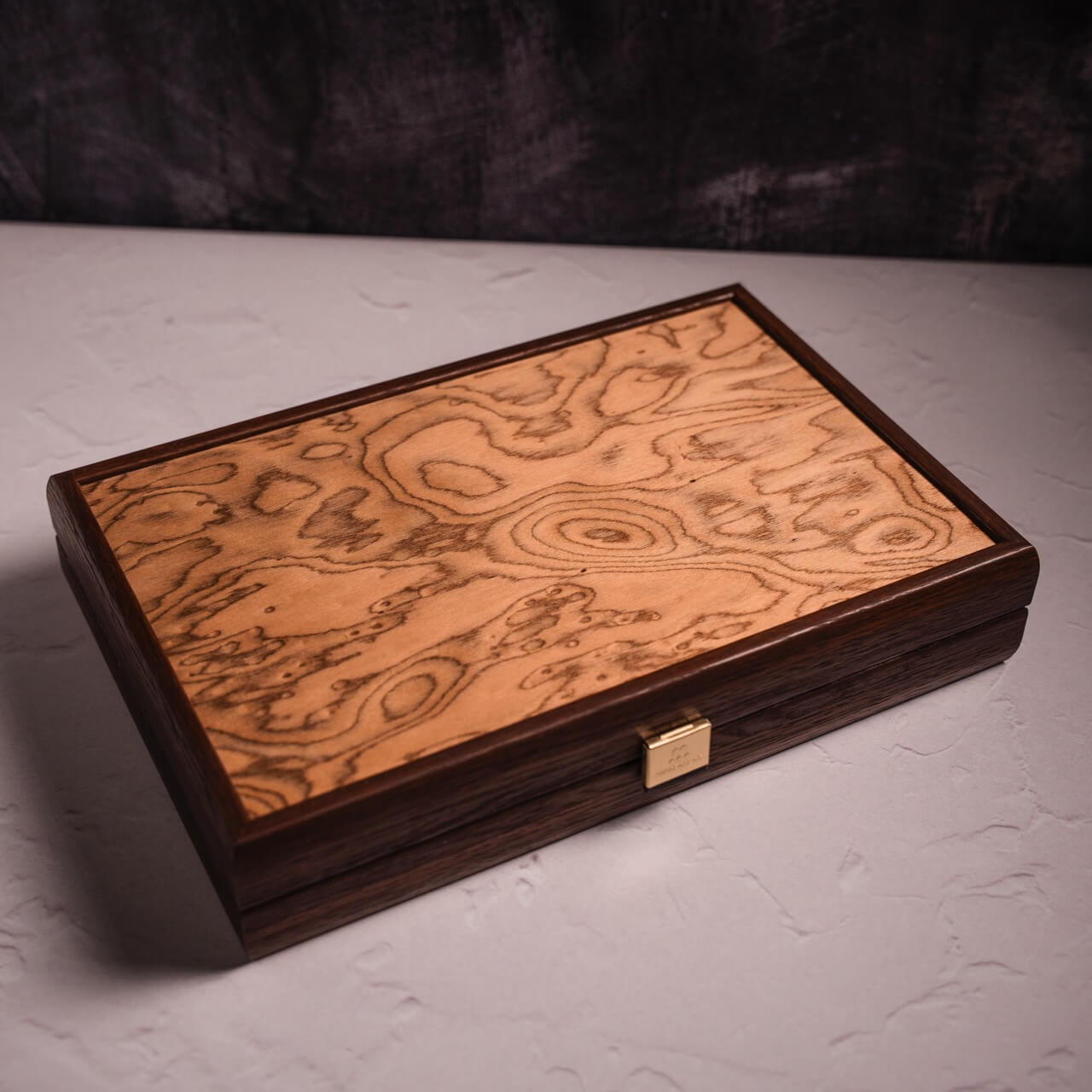 Walnut Burl Backgammon Set