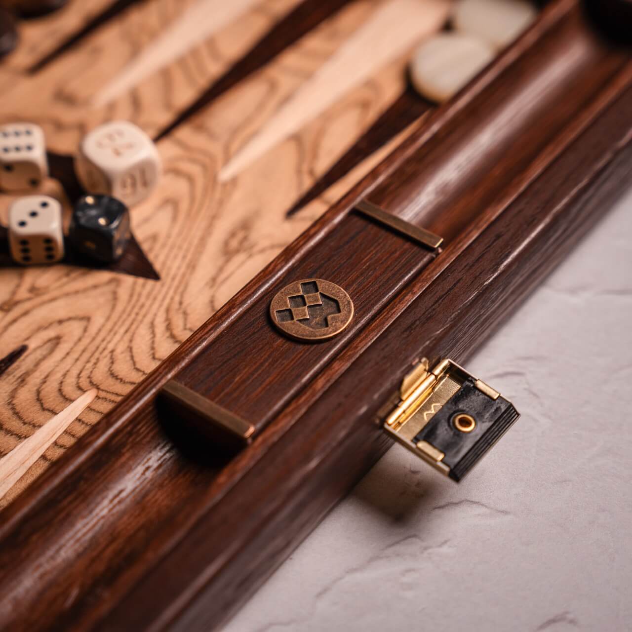 Walnut Burl Backgammon Set