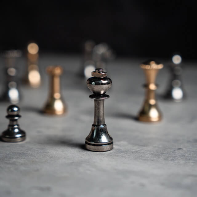 Solid Brass Mignon Chess Pieces
