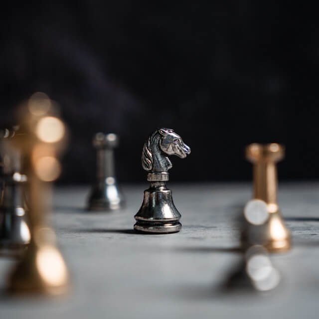Solid Brass Mignon Chess Pieces