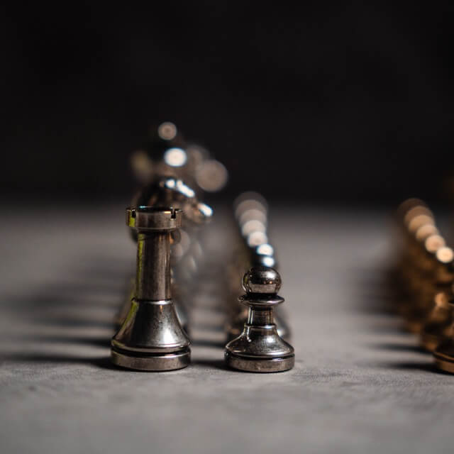 Solid Brass Mignon Chess Pieces