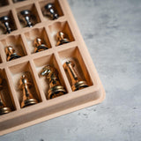 Solid Brass Mignon Chess Pieces