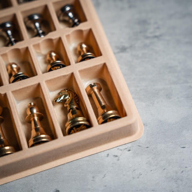 Solid Brass Mignon Chess Pieces