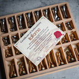 Solid Brass Mignon Chess Pieces