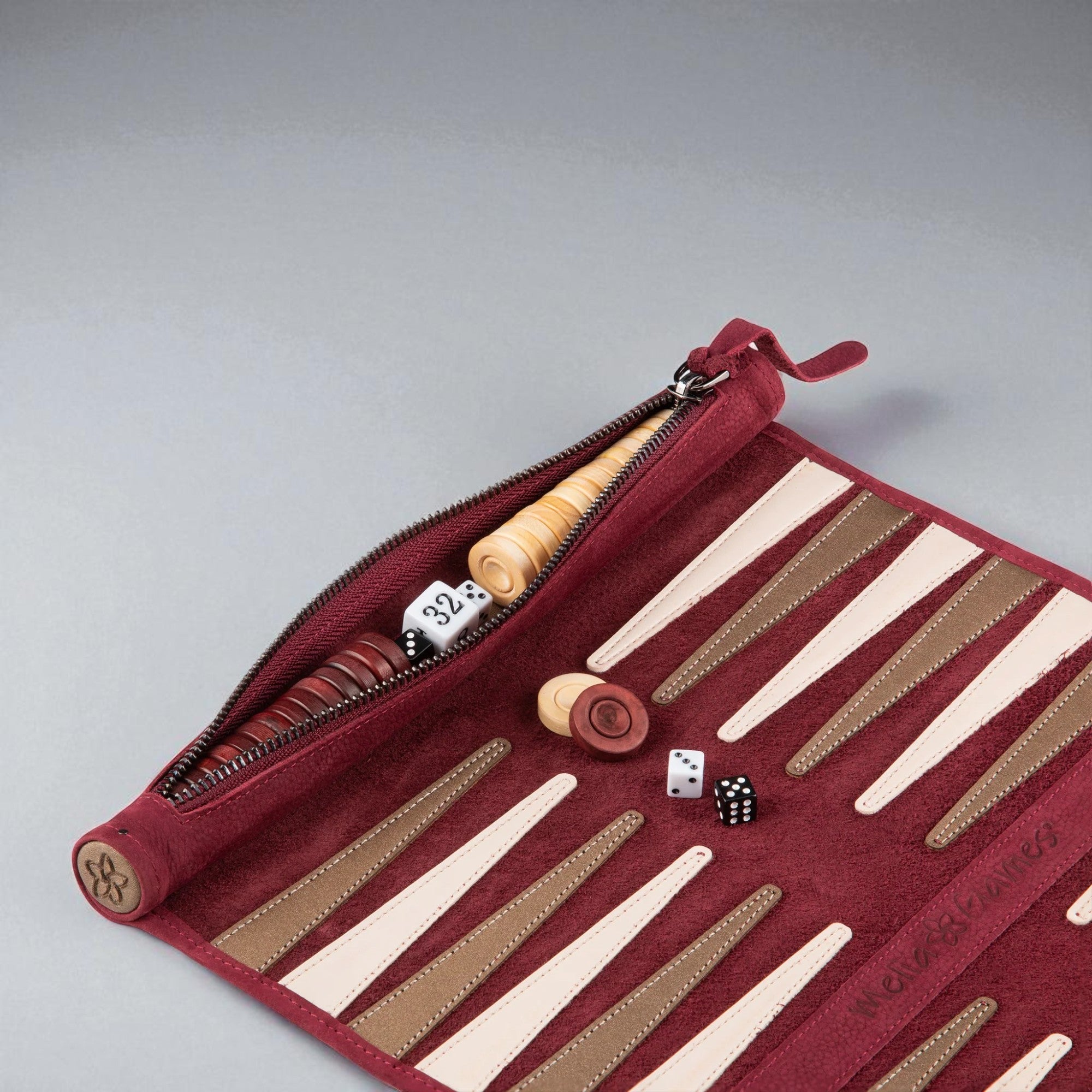 Roll-Up Nubuck Backgammon Set