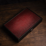 Burgundy Leatherette Backgammon Set