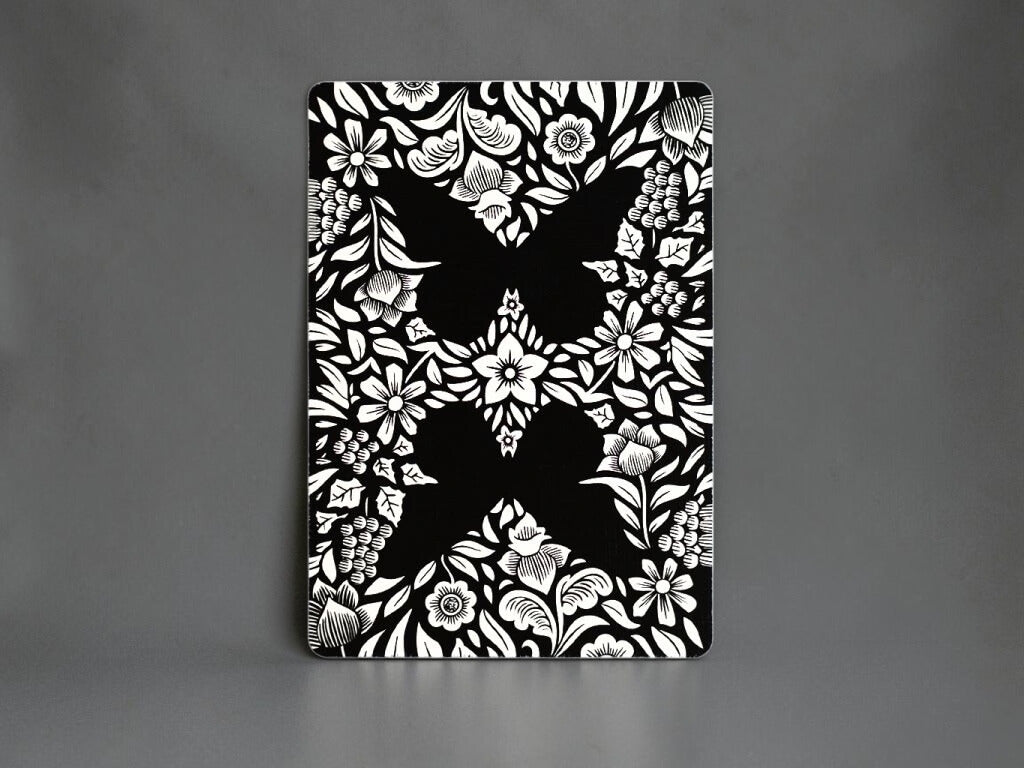 Butterfly Workers Black Playing Cards