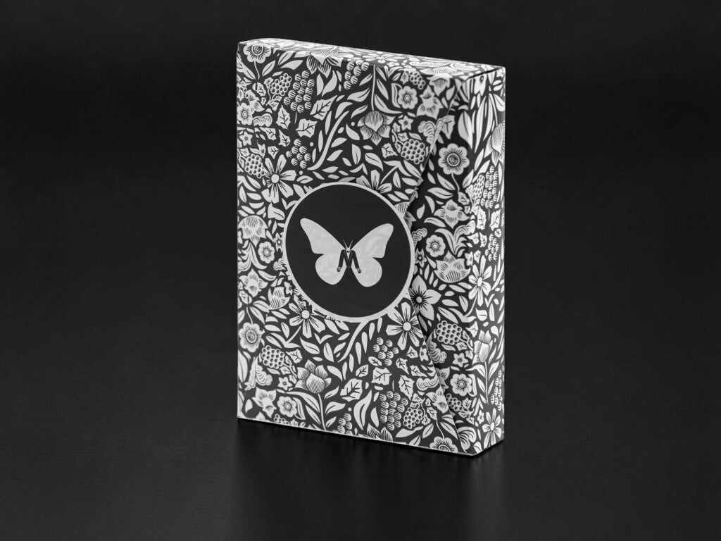 Butterfly Workers Black Playing Cards