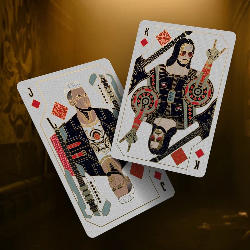 Cyberpunk 2077 Gold Playing Cards