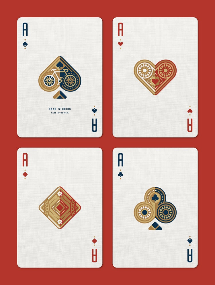 Red Wheel Playing Cards