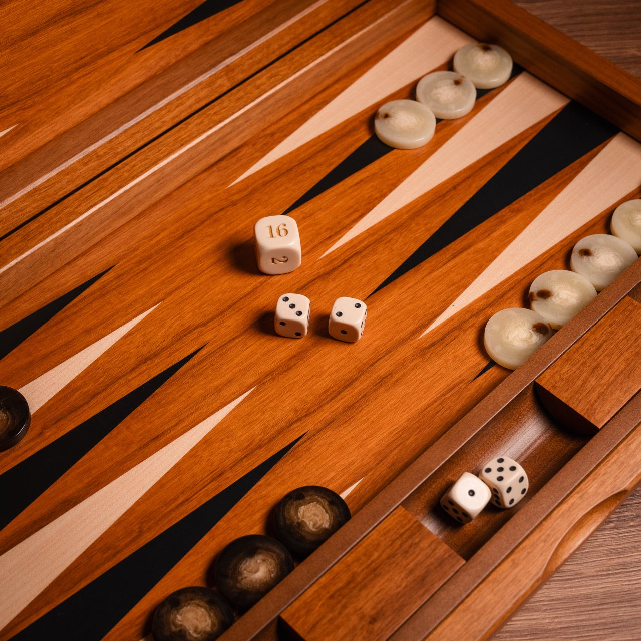 Walnut Treviso Backgammon Set