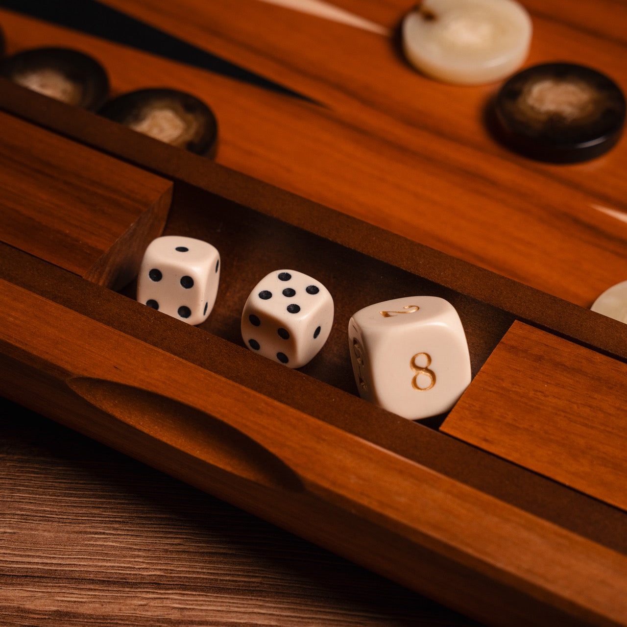 Walnut Treviso Backgammon Set