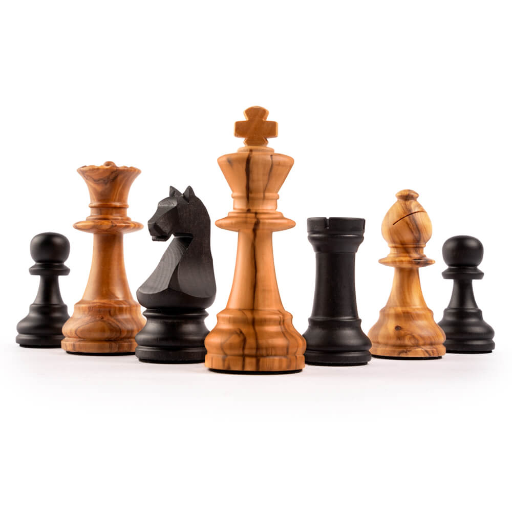 Black Olive Staunton Chess Pieces
