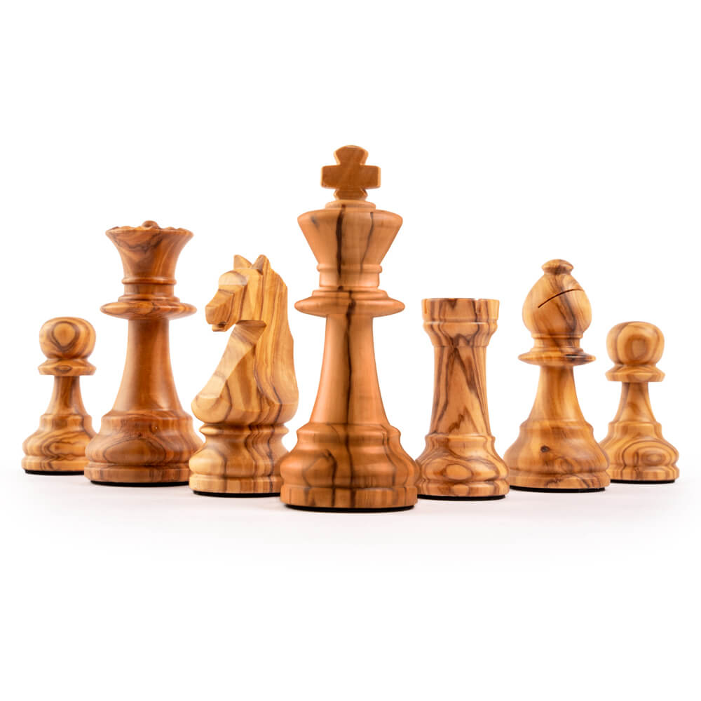 Black Olive Staunton Chess Pieces