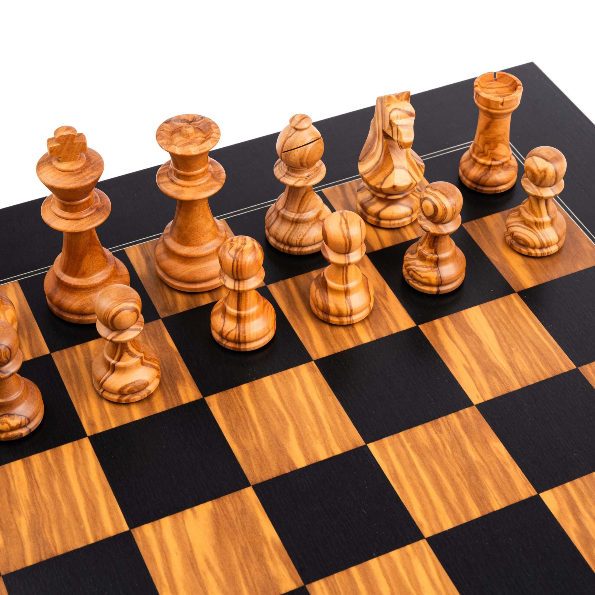 Black Olive Staunton Chess Pieces
