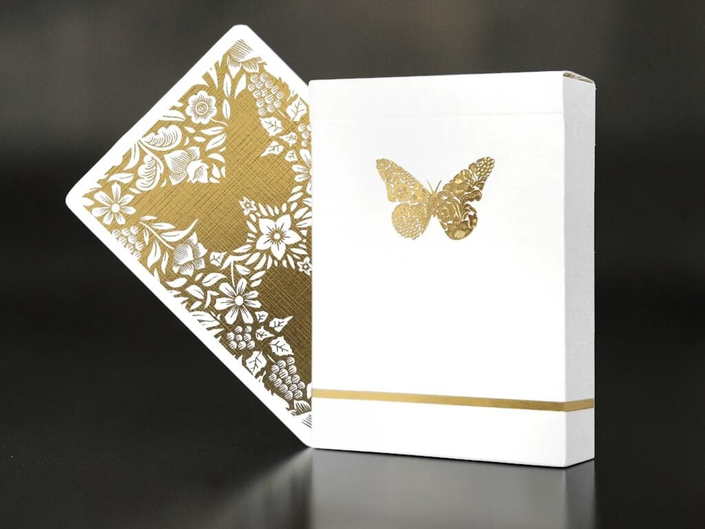 Butterfly Workers Gold Playing Cards