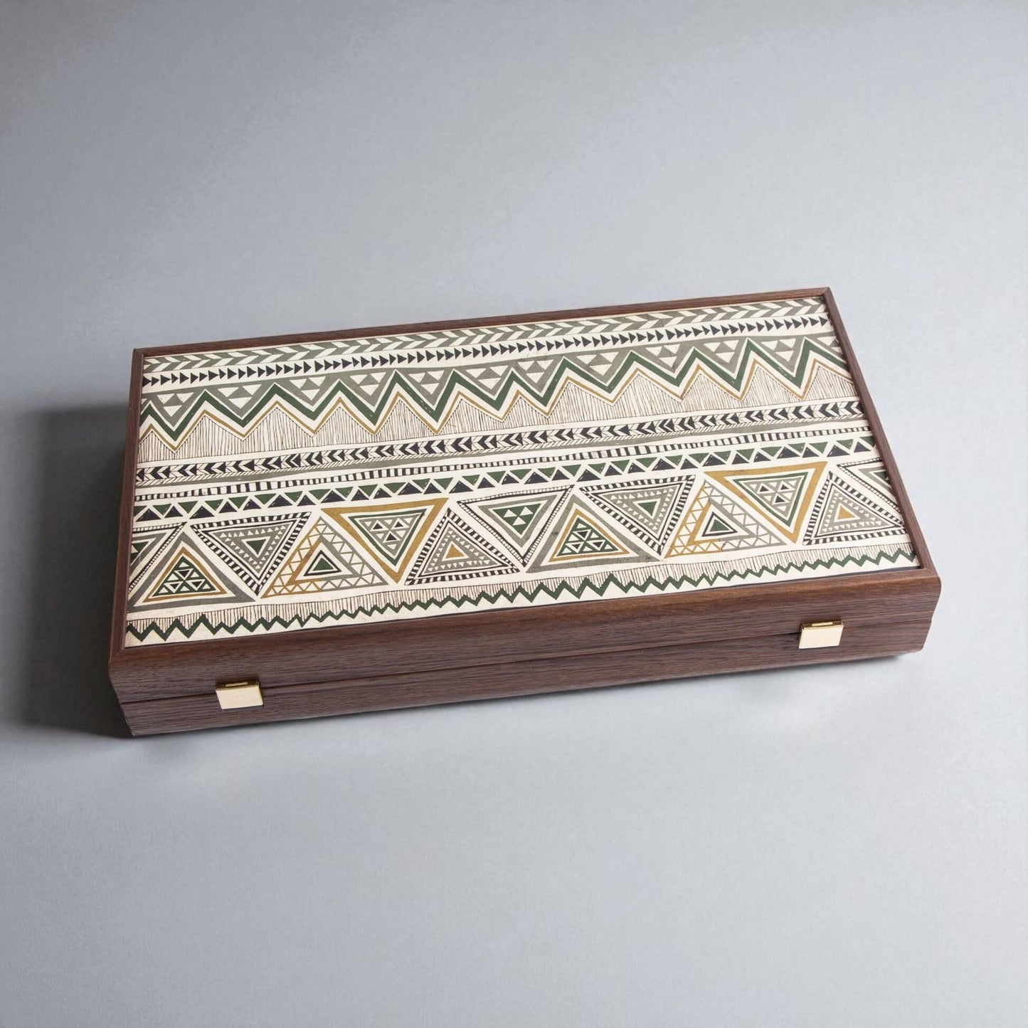 Greek Folk Art Backgammon Set