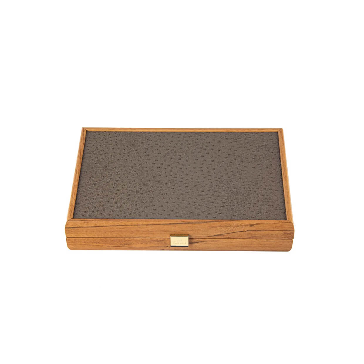 Ostrich Grey Leatherette Backgammon Set