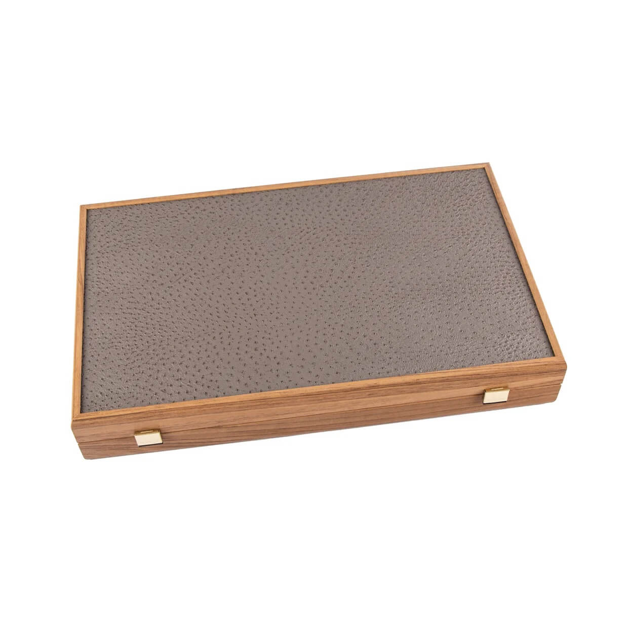 Ostrich Grey Leatherette Backgammon Set
