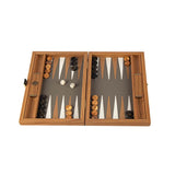 Ostrich Grey Leatherette Backgammon Set