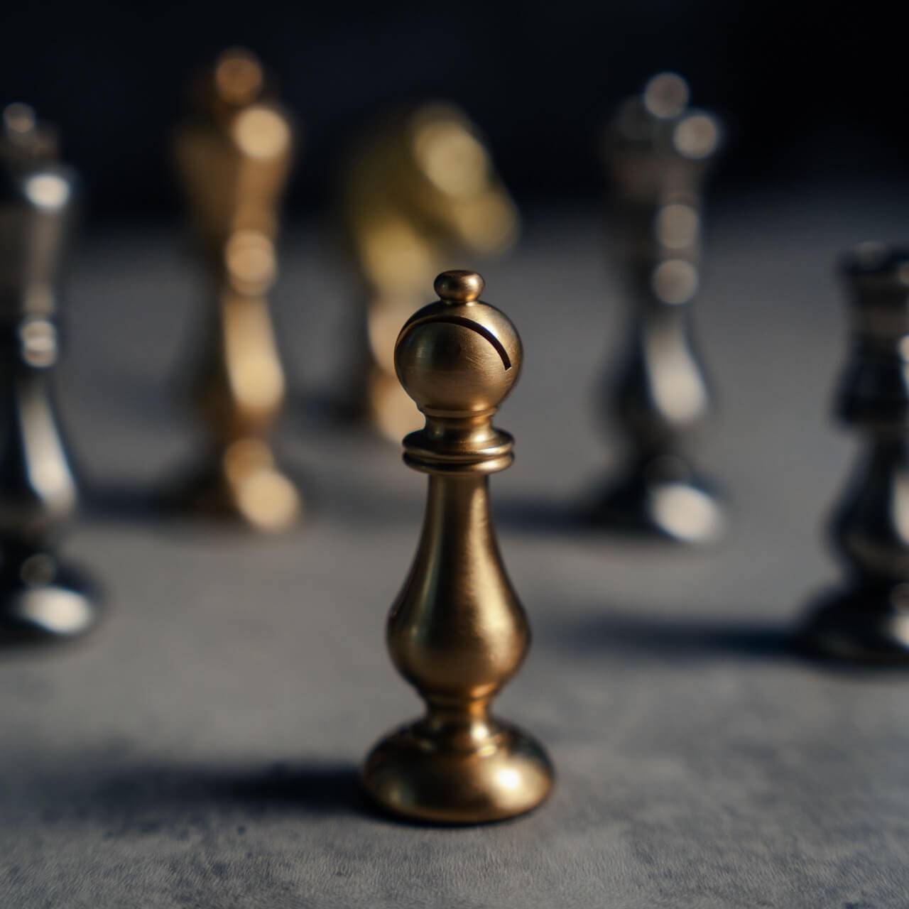 Brass Oriental Chess Pieces