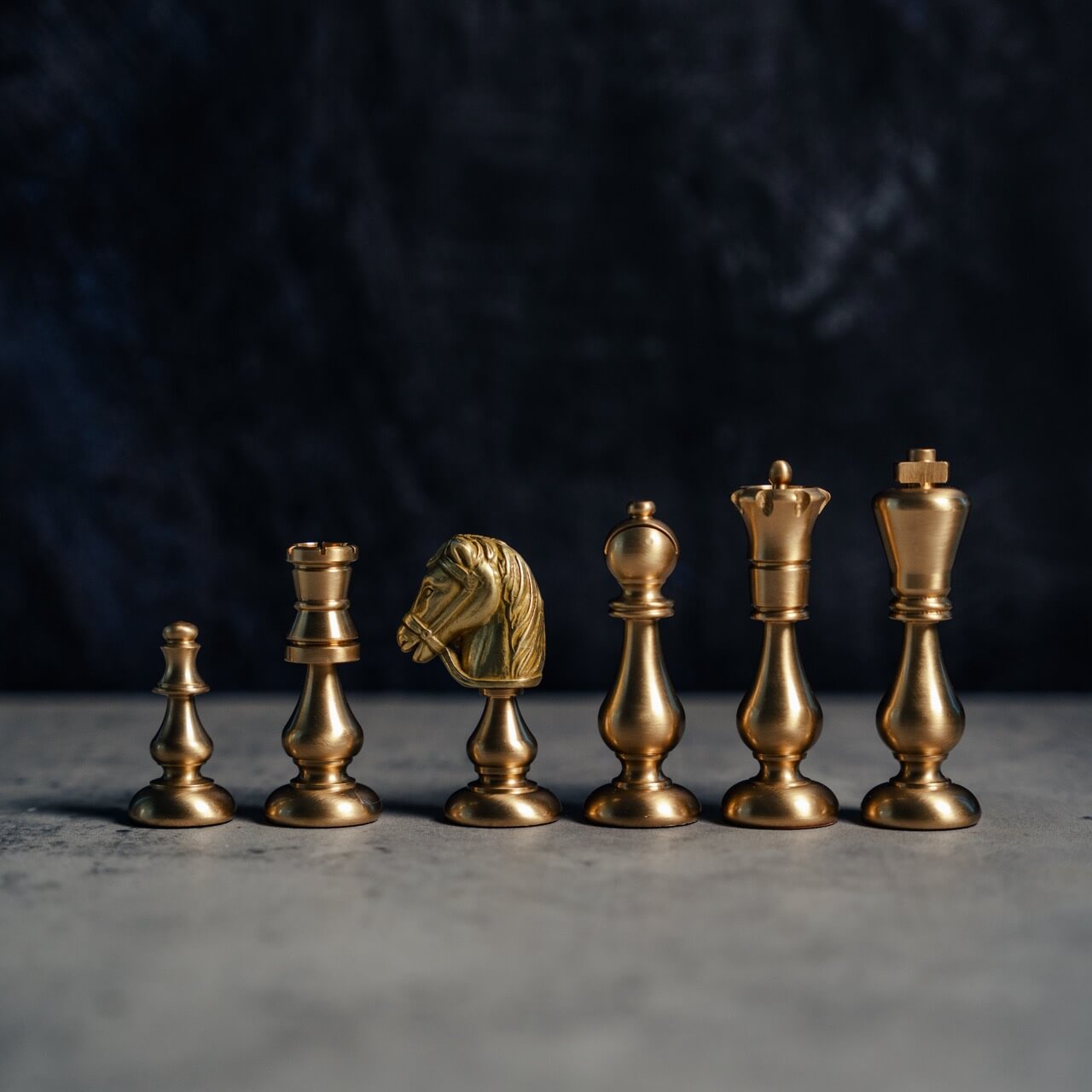 Brass Oriental Chess Pieces