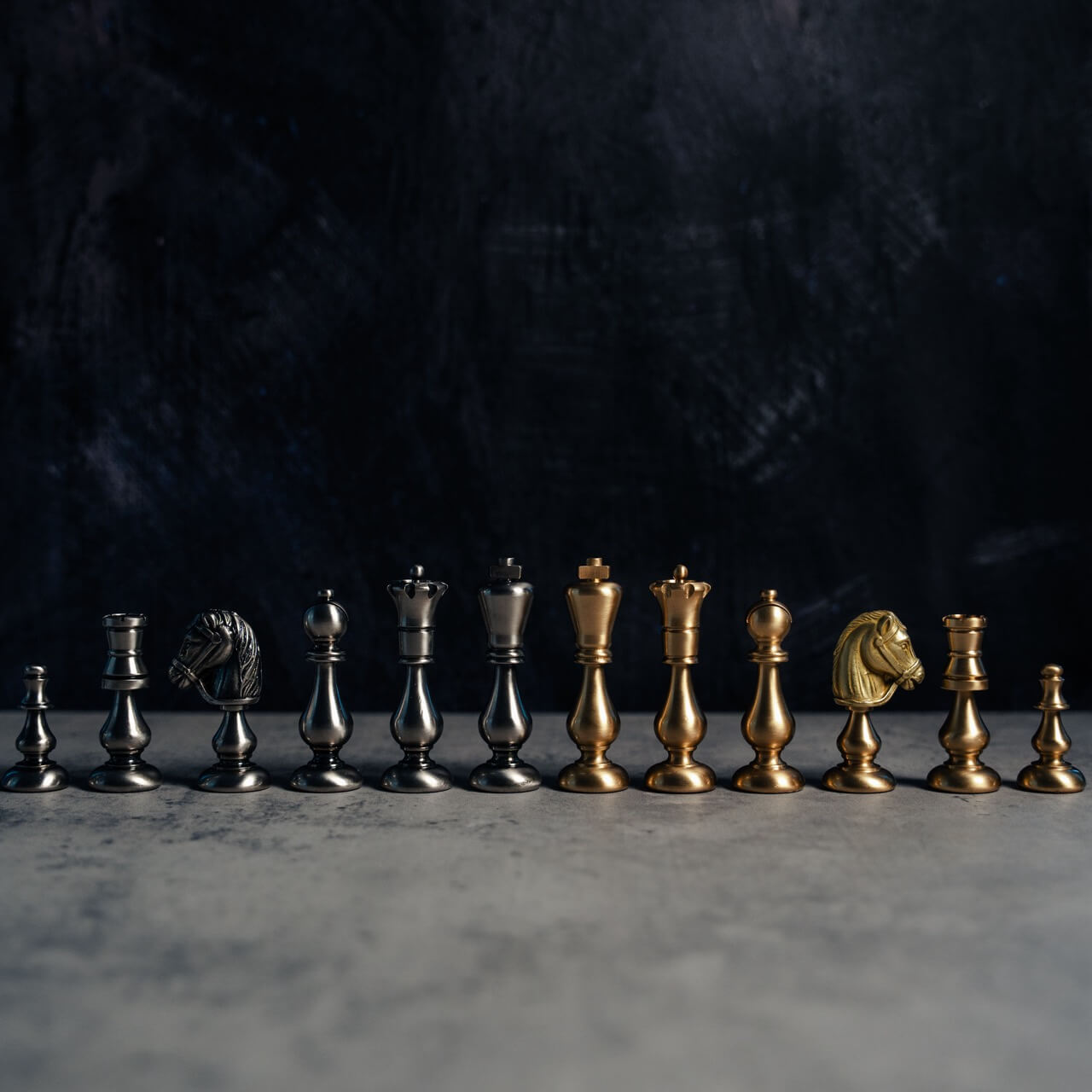 Brass Oriental Chess Pieces