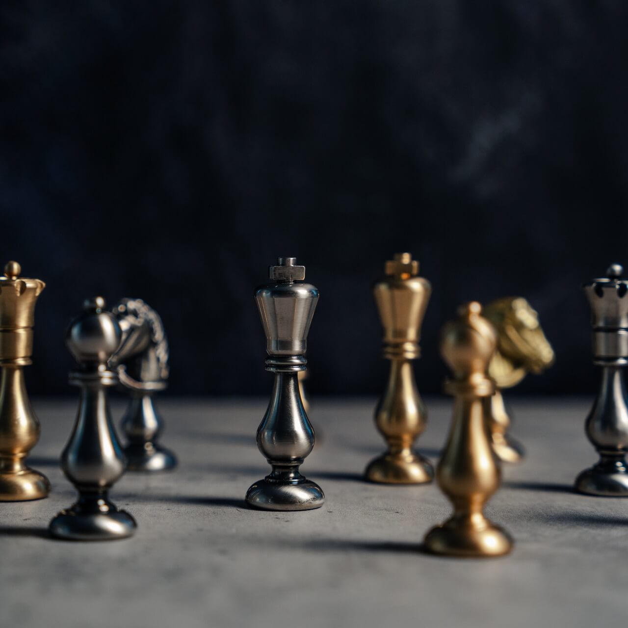 Brass Oriental Chess Pieces