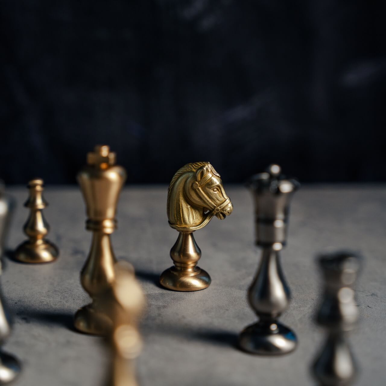 Brass Oriental Chess Pieces