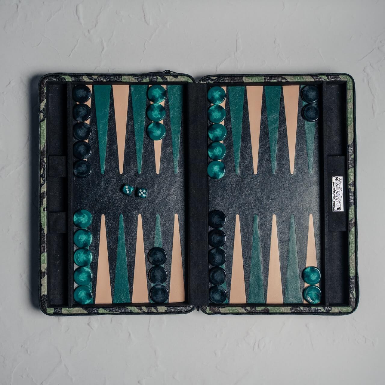 Camo Backgammon Carry Case