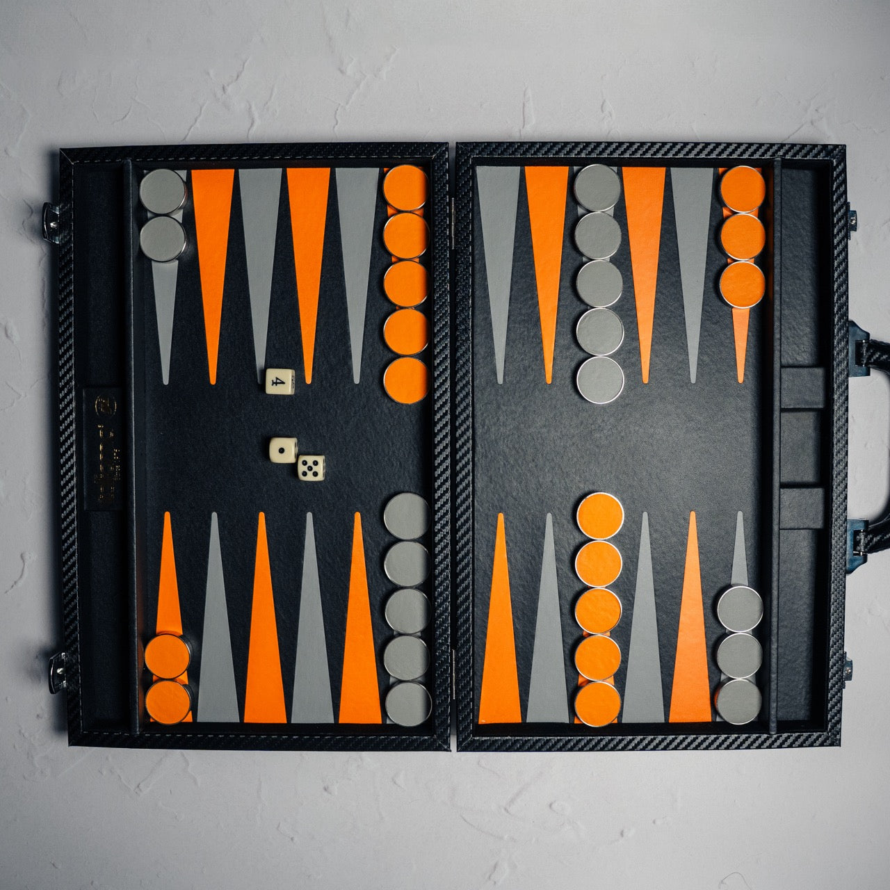 Carbon Finish Backgammon Briefcase