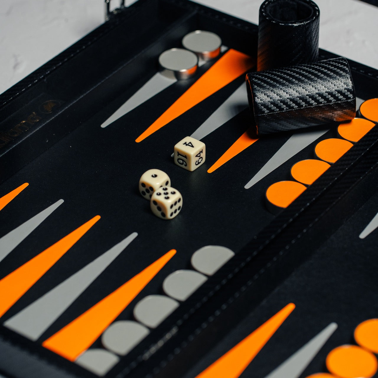 Carbon Finish Backgammon Briefcase