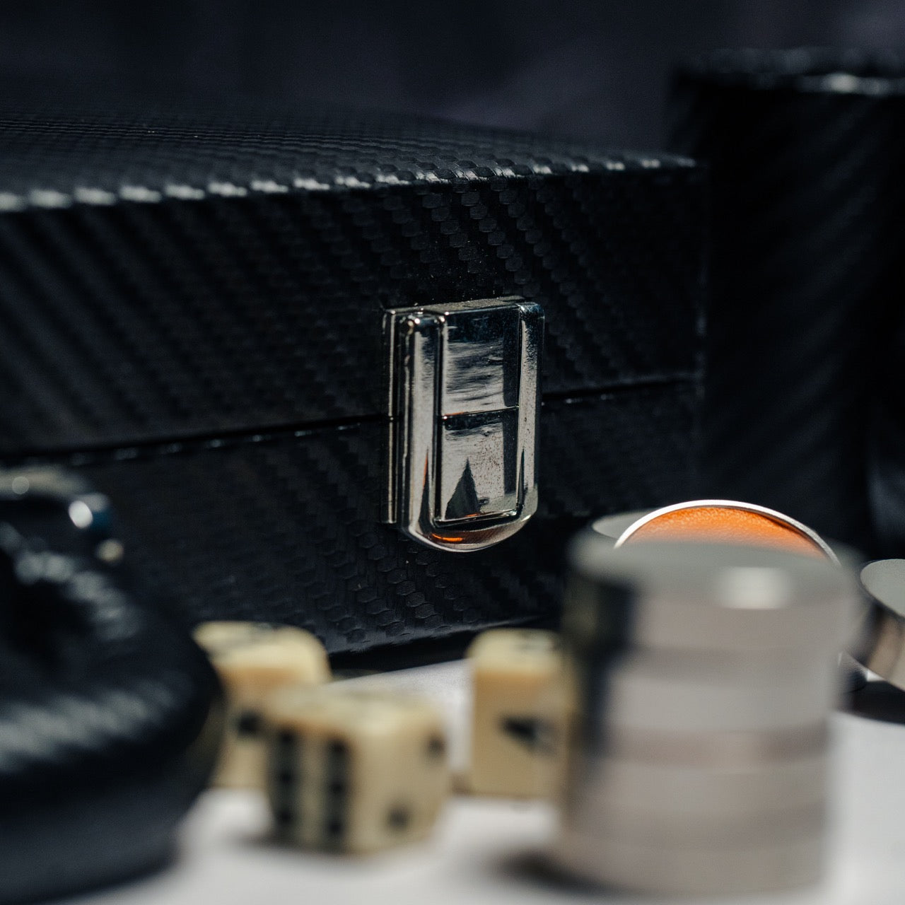 Carbon Finish Backgammon Briefcase