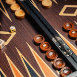 Maple & Walnut Carved Backgammon Case