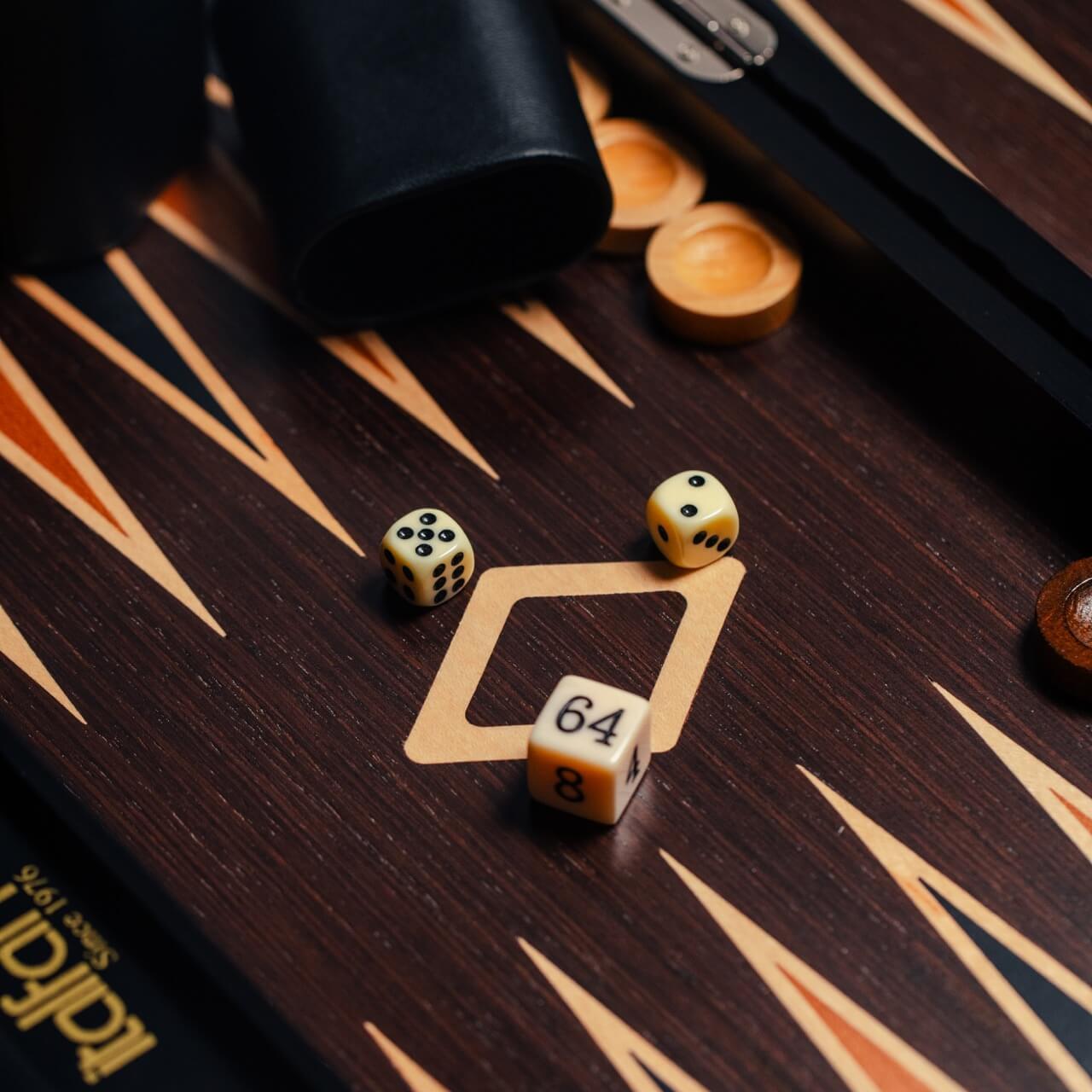 Maple & Walnut Carved Backgammon Case