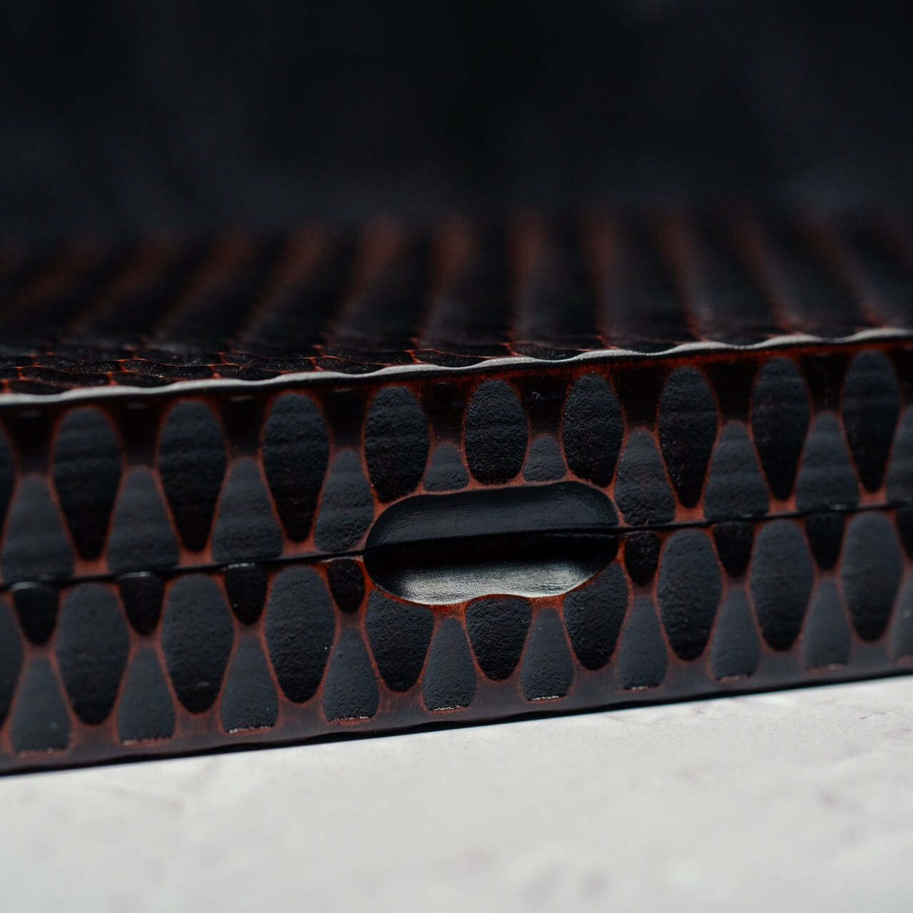 Maple & Walnut Carved Backgammon Case