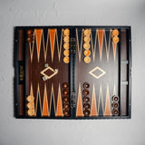 Maple & Walnut Carved Backgammon Case