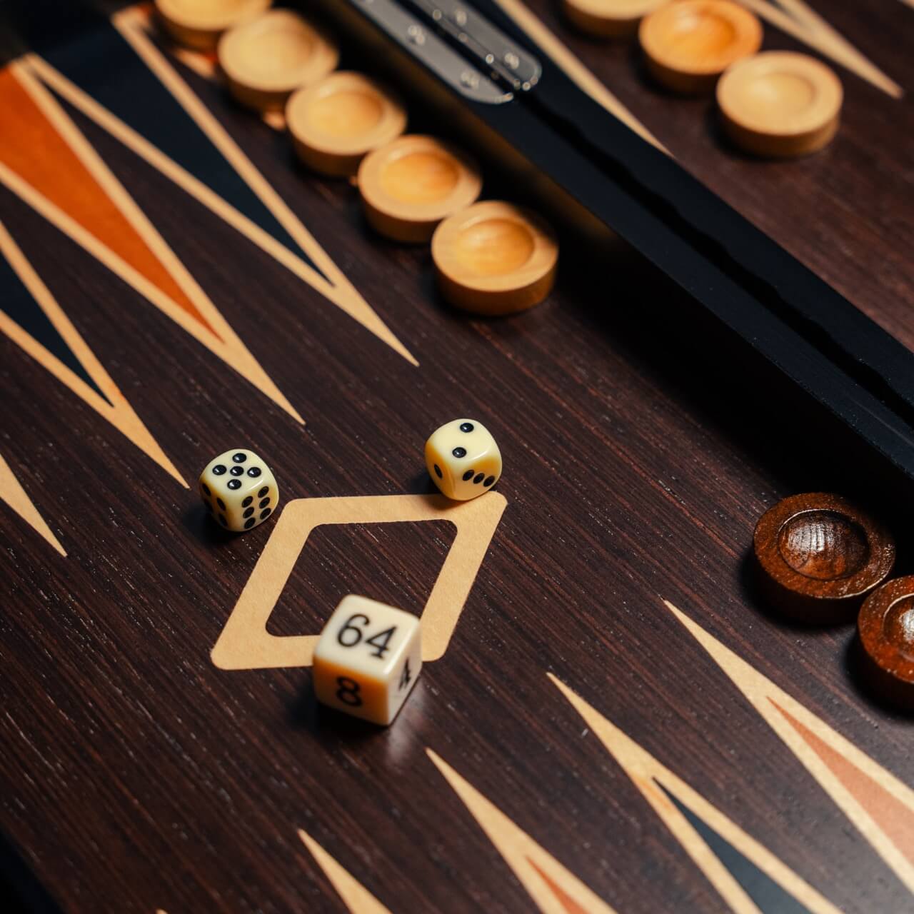 Maple & Walnut Carved Backgammon Case