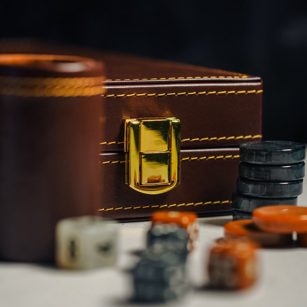 Leatherette Backgammon Case